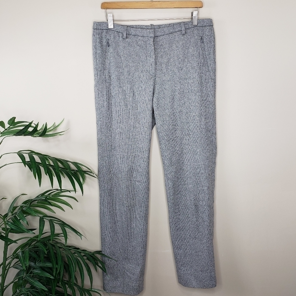Worth | Gray Tweed Lined Wool Blend Pants